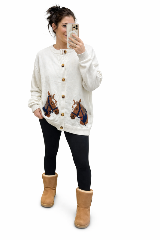 Cardigan with horse