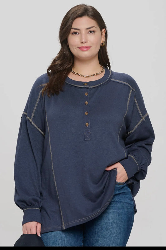 Curvy Henley top