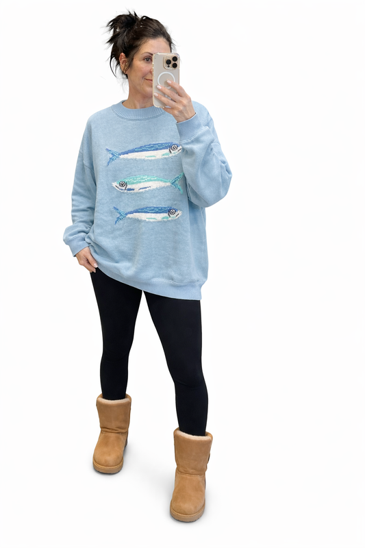 Blue Fish Sweater
