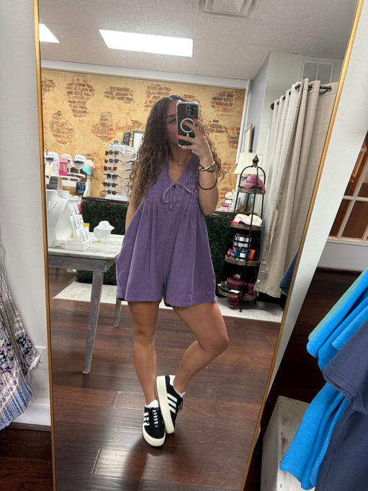 Purple Date Romper