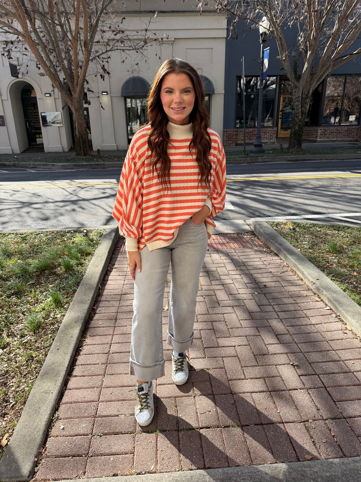 Oversized Stripe Top