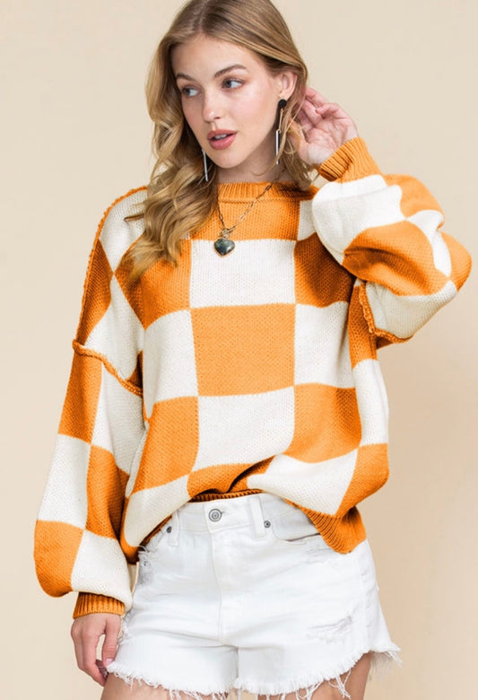 Jasmine Checker Sweater