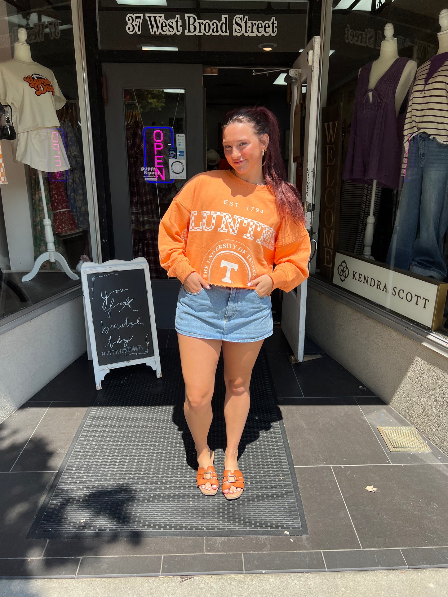 Crop Tennessee Sherbet Sweatshirt
