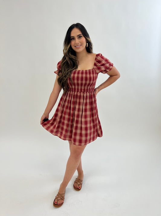 Burgundy Multi Dress
