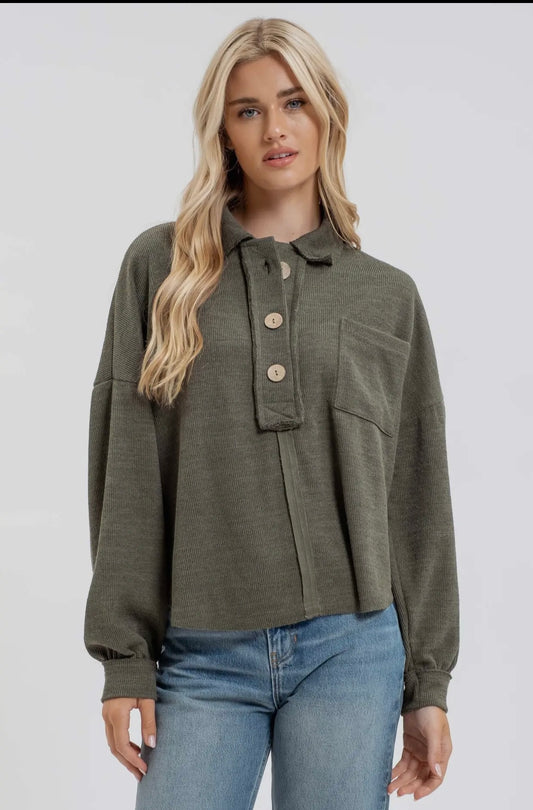 Abby Forest Green top